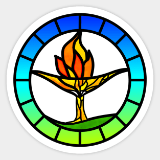 Stained Glass Chalice Tree Sticker